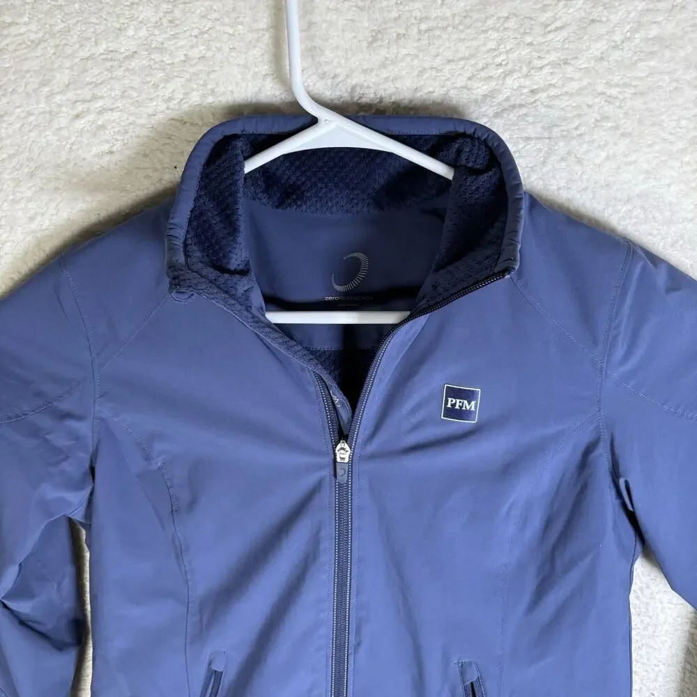 Zero Restriction Abbey Jacket Womens Small Blue Waterproof Waffle Lined Fleece